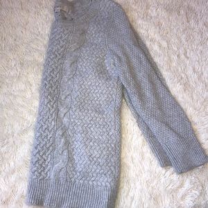 Loft cable knit grey sweater